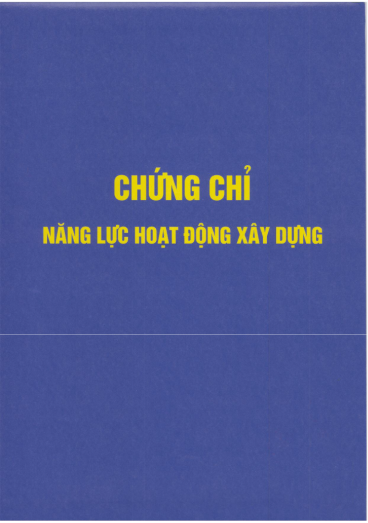 Chứng chỉ năng lực hoạt động xậy dựng